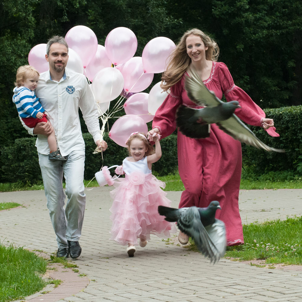 семья день рождения дети сын дочь петровский парк москва