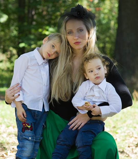 семейное фото мама сыновья тимирязевский парк